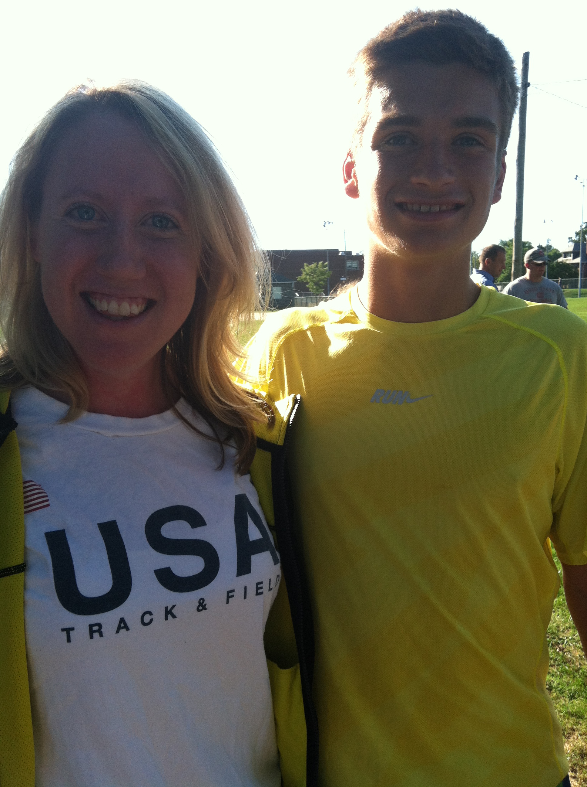 2003 LHS Graduate Michelle Sikes with LHS senior and LHS Boys XC Team Captain Ben Toole
