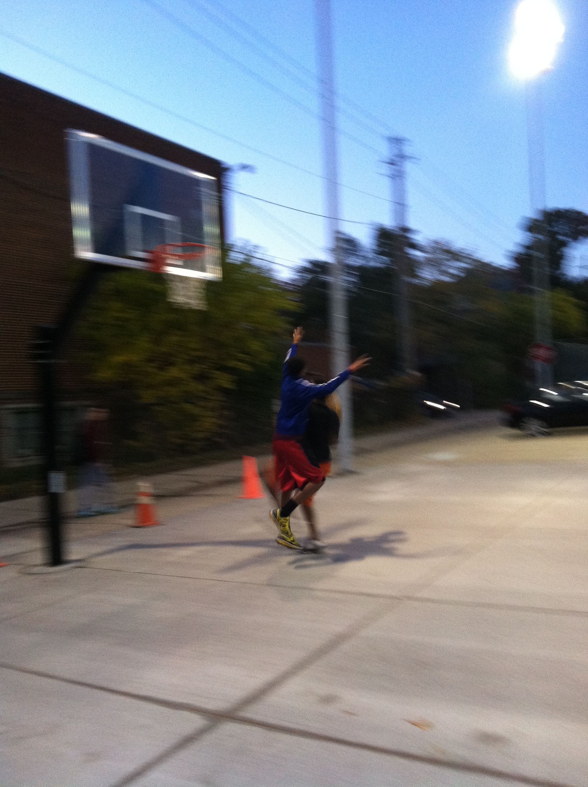 Antonio, a freshman at Tri C goes one on one with Darion, a senior at Lakewood City Academy. Both young men stopped play to introduce themselves to me. Taking the time to thank those that helped make this new court possible. Just their sheer happiness and joy in playing was rewarding beyond words.