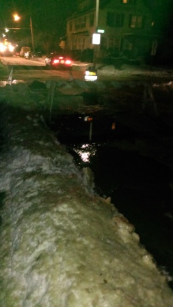 Water continued to gush up onto Athens all night.