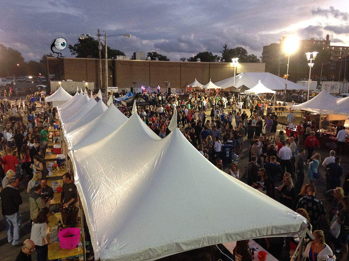 Ivan observing the party from the Post Office after being persuaded by the men in blue to leave the premises.